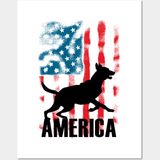 Malinois or Shepherd Loves US Posters and Art